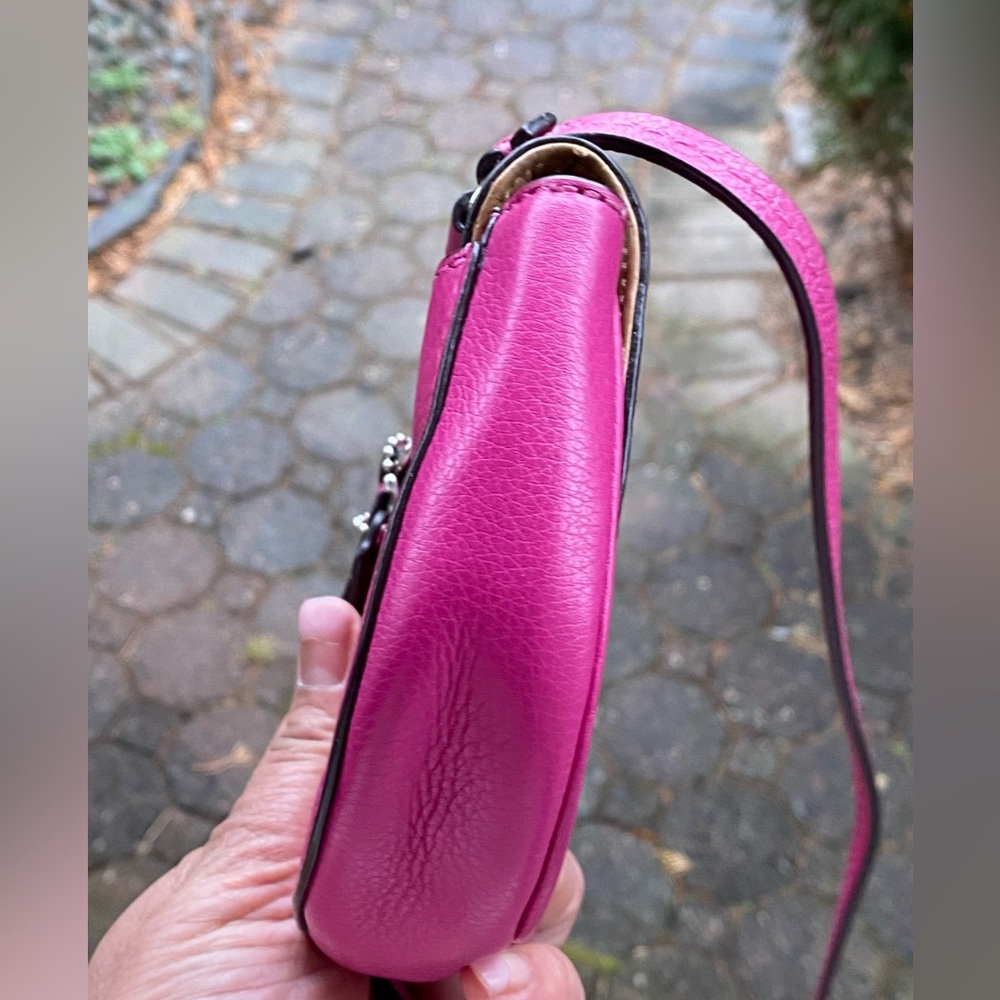 Coach Leather Mini Crossbody Bag, Barbie Pink - Picture 5 of 10